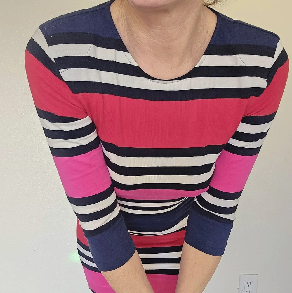 💝Stripe Colorblock Bodycon Dress - Picture 5 of 9